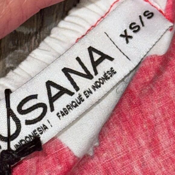 NWOT women’s LUSANA LEETA BELTED Rosa Reed & white floral midi DRESS xs small - Picture 10 of 10